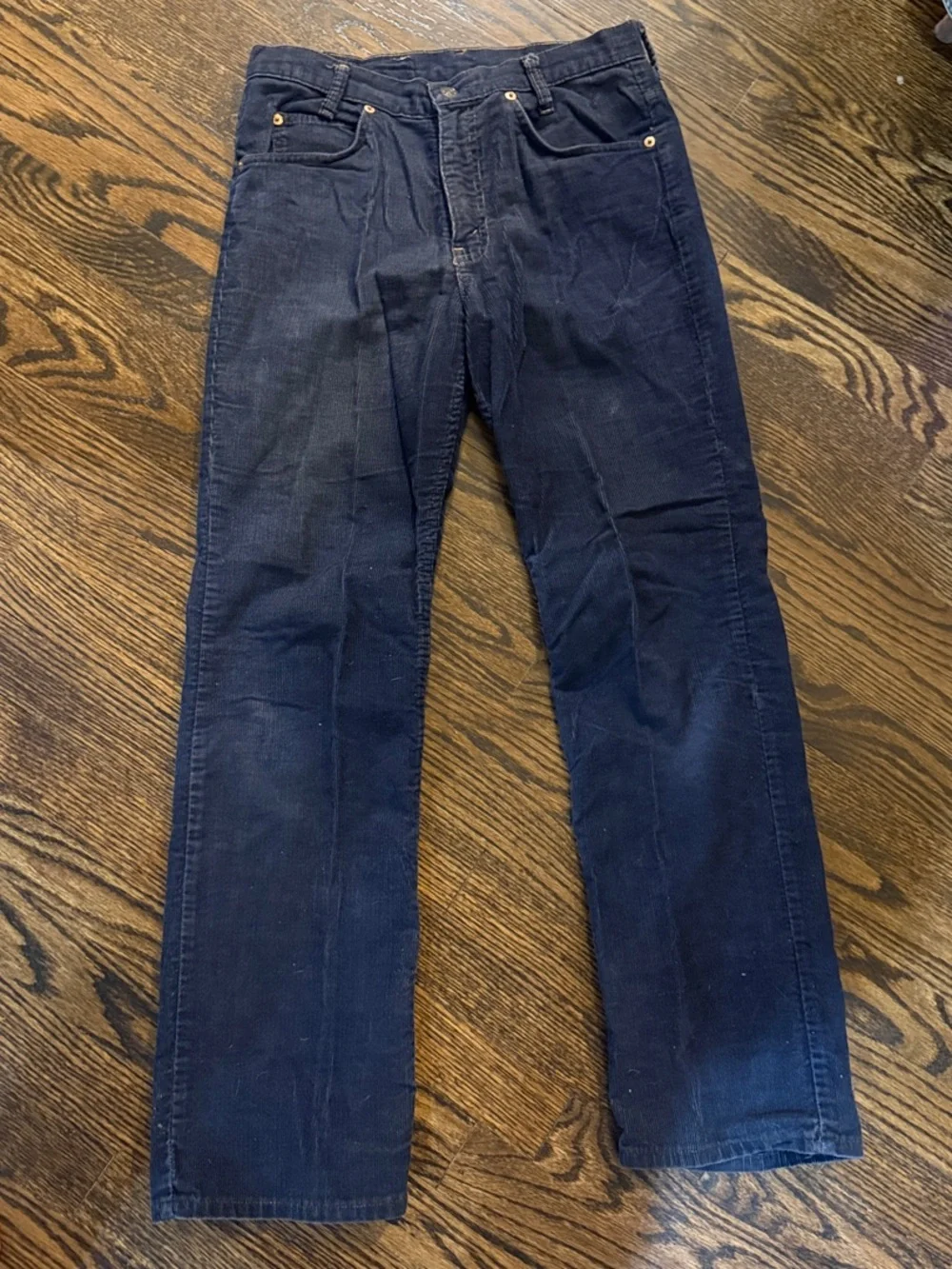 Vintage Levis Orange Tab 517 Corduroy Pants 715-1517 Blue Flare Bootcut 30x30